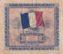 Francia  5 Francs - Allied Military Currency - Flag- 1944 - Without serial - VG to F - P.115