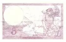 Francia  5 Francs Modified helmeted woman - 26-12-1940- Serial V.67911 - F.04.18