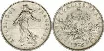 Francia  5 Francs Woman sowing seed - KM.926a - 1974