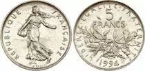 Francia  5 Francs Woman sowing seed - KM.926a - 1994 - Dolphin