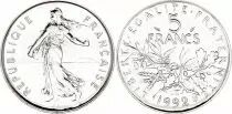 Francia  5 Francs Woman sowing seed 1993 - BU - medal striking