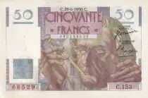 Francia  50 Francs - Le Verrier - 02-03-1950 - Serial C.153