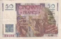 Francia  50 Francs - Le Verrier - 12-06-1947 - Serial G.69 - P.127