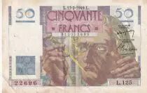Francia  50 Francs - Le Verrier - 17-02-1949 - Serial L.125 - P.127