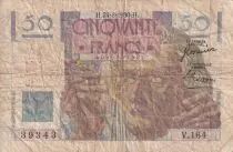 Francia  50 Francs - Le Verrier - 24-08-1950 - Serial V.164 - P.127