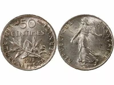 Francia  Sower - 50 Silver Centimes - 1913 Paris