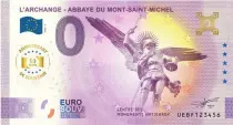 Francia 0 Euro Souvenir - Archange - Abbaye Mont St Michel - Anniversary 10 years- 2025