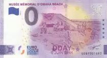 Francia 0 Euro Souvenir - Omaha Beach Memorial Museum - 2022