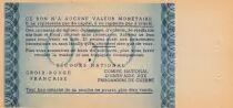 Francia 0.50 Franc , 0.50 Franc - Bon de Solidarit&eacute; sans effigie, avec souche