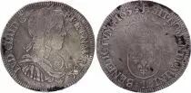 Francia 1/2 Ecu Louis XIIII a la m�che longue - 1648 K Bordeaux