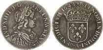 Francia 1/2 Ecu Louis XIV &agrave; la m&egrave;che courte - 1644 A