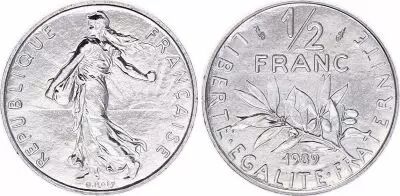 Francia 1/2 Franc Seed sower - 1989 - UNC