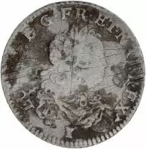 Francia 1/3 Ecu Louis XV - Arms 1721 Q Perpignan