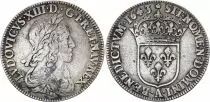 Francia 1/4 Ecu Louis XIII - 1643 A Paris Silver