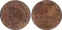 Francia 1 Centime Ceres - 1872 K Bordeaux - anchor