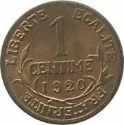 Francia 1 Centime Liberty head - 1920