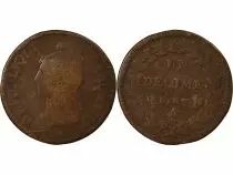 Francia 1 D&eacute;cime - Surfrappe sur 2 d&eacute;cimes  - Dupr&eacute; - Directoire An 4 A Paris (1796)