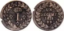 Francia 1 Decime Louis XVIII - Strasbourg Blockade - 1815 BB - bump