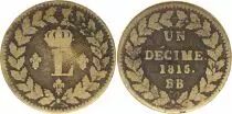 Francia 1 Decime Louis XVIII - Strasbourg Blockade - 1815 BB