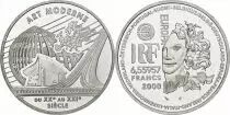Francia 1 Euro - 6,55957 Francs - Modern Art - 2000 - Silver - with certificat