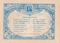 Francia 1 Franc - Annonay Chamber of Commerce - August 31, 1914 - Unissued