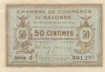 Francia 1 Franc - Bayonne Chamber of Commerce - 22-05-1916 - Seriel X