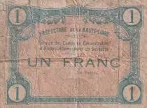 Francia 1 Franc - Camp de concentration d\'Austro-Allemands et de suspects- Haute-Loire - 1916