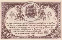 Francia 1 Franc - Chamber of commerce - Creuse - 27-07-1915 - S&eacute;rie A