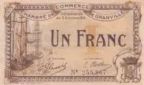 Francia 1 Franc - Chamber of Commerce - Granville -  03-11-1916