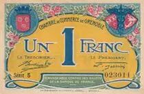Francia 1 Franc - Chamber of Commerce - Grenoble - 1917 - S&eacute;rie 5