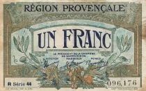 Francia 1 Franc - Chamber of Commerce - Provence Region - Serial 44