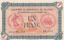 Francia 1 Franc - Chambre de Commerce - Belfort - S&eacute;rie AL 137 - 04-11-1918