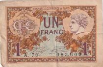 Francia 1 Franc - Chambre de commerce - Paris - 10-03-1920 - S&eacute;rie A.70
