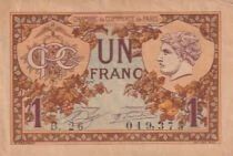 Francia 1 Franc - Chambre de commerce - Paris - 10-03-1920 - S&eacute;rie B.26