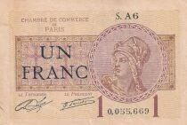 Francia 1 Franc - Chambre de commerce - Paris - 10-03-1920 - S&eacute;rie S.A6
