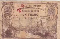 Francia 1 Franc - Chambre de commerce - Rouen - 1922 - 2&egrave;me s&eacute;rie - n&deg;188.885