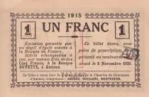 Francia 1 Franc - Chambre de commerce d\'Amiens - 1915 - P.7-36