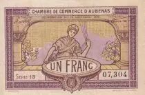 Francia 1 Franc - Chambre de commerce d\'Aubenas - 1921 - Serial13 - P.14-2