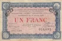 Francia 1 franc - Chambre de commerce de Auxerre - Serial 125 - 1920