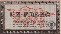 Francia 1 Franc - Chambre de commerce de B&eacute;ziers - 1914 - Serial B 12.70 - P.27-8