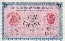 Francia 1 Franc - Chambre de commerce de Lure - 1917 - Serial ET 145 - P.76-22