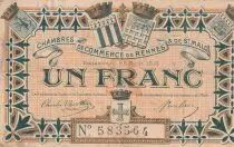 Francia 1 Franc - Chambre de commerce de Rennes & St-Malo - 1915 - P.105-3