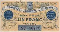 Francia 1 Franc - Chambre de commerce de Saint-Etienne - Serial R-C - P.114-4