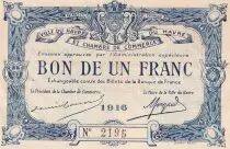 Francia 1 Franc - Chambre de commerce du Havre - 1916 - P.68-15