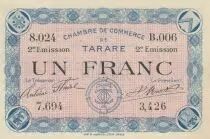 Francia 1 Franc - Chambrer of commerce - Tarare - 21-04-1917 - Second Emission - Serial B.006