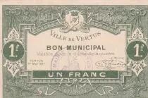 Francia 1 Franc - City of Vertus - 01-05-1917