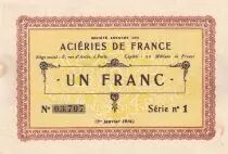 Francia 1 Franc - Compagnie de B&eacute;thune - 01-01-1916 - S&eacute;rie 1