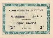 Francia 1 Franc - Company of B&eacute;thune - 01-03-1916 - Serial 3
