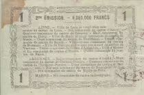 Francia 1 Franc - Laon - Regional Coupon - 16-06-1916 - Serial 10
