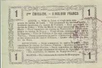 Francia 1 Franc - Laon - Regional Coupon - 16-06-1916 - Serial 19